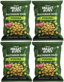 Manna Millet Bytes Multigrain Shotz - Baked No Maida Puff Snack | Pudina
