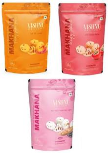 VISHNU DELIGHT Combo Flavour Roasted Makhana Pouch - Healthy and Crunchy Snack | Gluten Free |