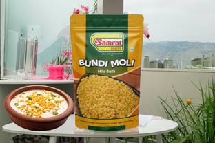 SAMRAT Bundi Moli Mild Balls Magic of Crunchy & Crispy Namkeen for Chaat & Raita Snacks