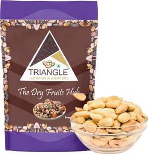 triangle 2 Kg Whole Roasted Unsalted Peanuts [Skin Removed]| Mungfali Dana |Healthy Snack