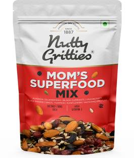 Nutty Gritties Mom's Superfood Trail Mix - Roasted Almonds, Pumpkin, Sunflower, Watermelon, Flax Seeds, Black Raisins, Black Currant, Cranberries and Blueberries