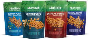 Natible Puff Combo (Dahi Papdi & Cheese Jalapeno, Spanish Tomato,Jowar Cheese & Herbs )