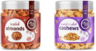 HEAVEN BITES Combo Roasted Salted Almonds & Cashews | Crunchy, Protein-Rich Snack