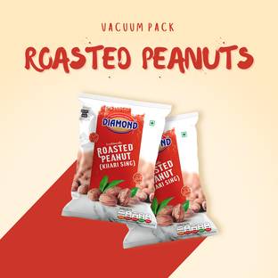 DIAMOND SING Roasted Peanut Khari Sing | Premium Organic Peanuts | 380g Pack of 2