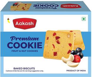 AAKASH Fruit & Nut Cookies | Tutti Frutti, Cashew Cookies | Pack of 2 | 250 Gm Each