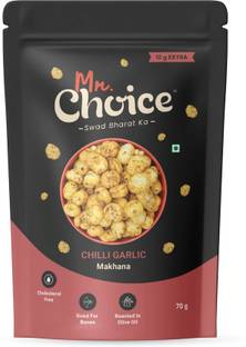 Mr Choice Chilli Garlic Makhana Roasted in Olive oil | Healthy Crunchy Snack