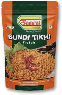SAMRAT Bundi Tikhi- Crunchy Raita Boondi Namkeen, Perfect for Garnishing Chaat & Snacks