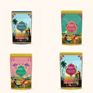 Bombay Snacking Company Pack of 4 Jowar Puff & Quinoa Puff