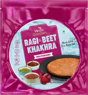 Vedic Garden RAGI BEETROOT Healthy Khakhra With Multigrains, Indian Snacks, Healthy & Crispy
