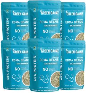Green Gainz Roasted Edamame Salt n Pepper Flavour | 100% Veg High Protein Snack
