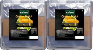 Natierra Crispy Dosa Khakhra | Combo Pack of 2 | Pizza Flavored | 12pcs x 2 or 150g x 2 |