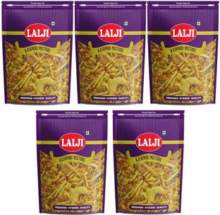 lalji Kashmiri Mixture 2Kg (400Gm x 5) Bikaneri Namkeen Crispy Healthy Snack