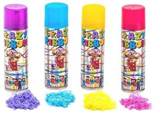 Raga Plus Ribbon spray for birthday celebration set of 4, diy snow spray christmas_SN8 Snow Spray