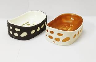 CSM Set Of 2 Plastic Soap Cases (Beige, Brown)