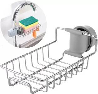 PRIMEFAIR Multifunctional Over Kitchen Sink Caddy Clamp Faucet Sponge