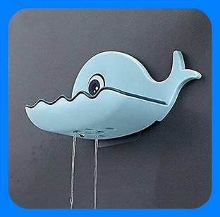 SJK Fish Shape Cute Adhesive Waterproof Wall Mounted Soap Dish x1.48_sc34