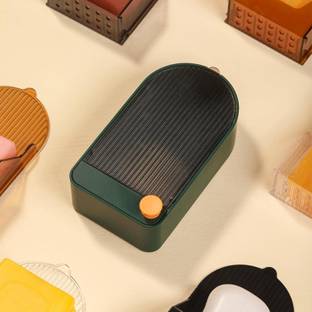 FORWAY Plastic Wall Mounted One Bar Bathroom Soap Holder Soap Box with Lid(Pack Of 1)