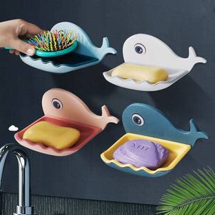 BK 10 IMPORT & EXPORT Cat Shap Wall Mounted Soap Holder, Adhesive| Kitchen, Bathroom Soap Holder