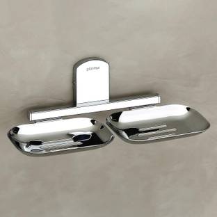 Plantex 304 Grade Stainless Steel Double Soap Dish/Storage/Soap Stand-Pack of 1(APS-851)