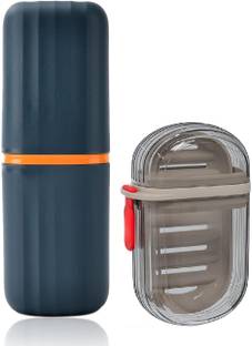 Craftbin Combo of Portable Travel Soap Box Case and Travel Toothbrush Case