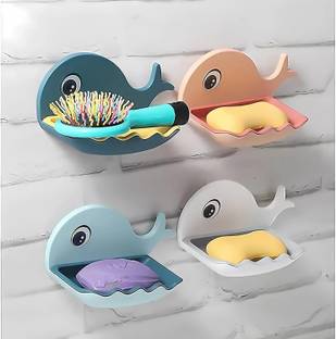 KS enterprise Shape Soap dish Stand Holder for Bathroom Kitchen (Multicolor)