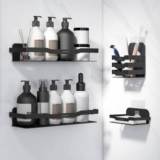 Plantex Multipurpose Shelf/Soap Dish/12x4 In Shelf for Bathroom/Toothbrush Holder