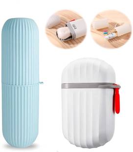 KUBAVA Travel Toothbrush Holder Travel Soap Box Case Combo Plastic Toothbrush Holder