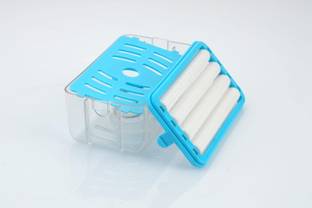 MD PRODUCT 2-In-1 Portable Rolling Soap Box Soap Bar Box Dispenser With Rubber Roller