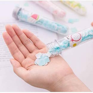 Estervig Flower Design Tube Shape Bottle Paper Soap Clean Soft Bath for Travel Hand Wash