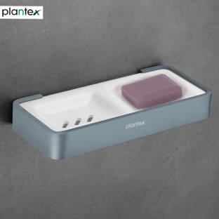 Plantex Double Soap Holder for Bathroom/Dual Soap Case/Soap Stand for Wash Basin