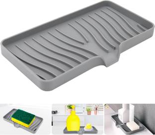 Store2508 Silicone Kitchen Soap Tray Kitchen Sink Tray Sponge Tray Dish Sponge Holder