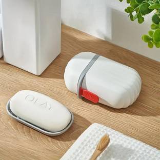 HAPANI STORE Portable Soap Dishes Leak Proof Soap Container Home Bathroom Plastic Soap Box