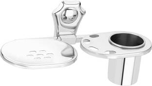 iSTAR Stainless Steel Soap Dish/Soap Stand/Cage/Soap Box/Toothbrush Holder (Silver)