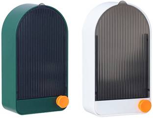 FORWAY Plastic Wall Mounted One Bar Bathroom Soap Holder Soap Box with Lid