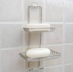 Shriyagic Double Layer Soap Storage Organizer Holder and Stainless Steel