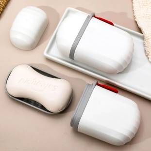 Craftbin Travel Soap Box, Soap Holder with Cover Portable Soap Bar Holder for Camping