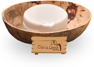 Coco Land White Coconut Shell SOAP HOLDER (Pack of 1)