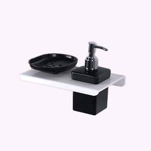 Sarvatr Liquid Hand wash Dispenser Bottle with SOAP DISH WALL MOUNT