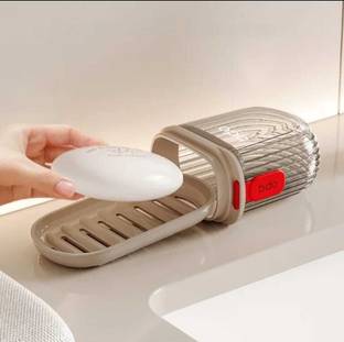 HELOVIA Travel Soap Case, Soap Holder with Cover Portable Soap Bar Box
