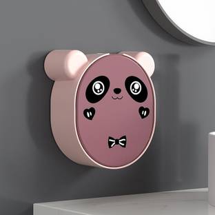 MAAGHI Cute Panda Wall Mounted Soap Holders with Cover wall for Bathroom ( Pack of 2)