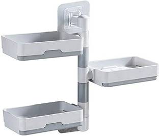 केप्ज़ेल 3 Layer Soap Dish Holder For Bathroom Shower And Kitchen Wall Mounted Rotatable