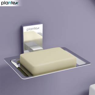 Plantex Soap Dish Stand for Bathroom & Kitchen/Soap Dish/Soap Case (Chrome) - 304 Grade