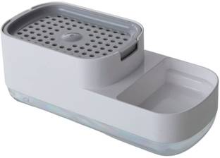ELIE INDIA Soap Dispenser for Kitchen with Sponge Holder 400ml, Hollow Design, Durable Body