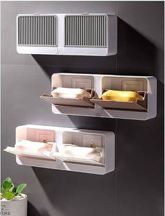 LILA ENTERPRISE Double Bar Soap Dish with Drainage Box #