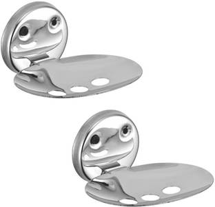 KAMAL Rose Stainless Steel Soap Dish Holder (Set of 2)