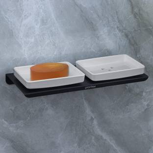 प्लांटेक्स Stainless Steel with ABS Material Double Soap Dish/Holder/Bathroom Accessories