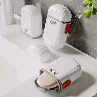 HAPANI HOME Portable Soap Dishes Leak Proof Soap Container Home Bathroom Plastic Soap Box