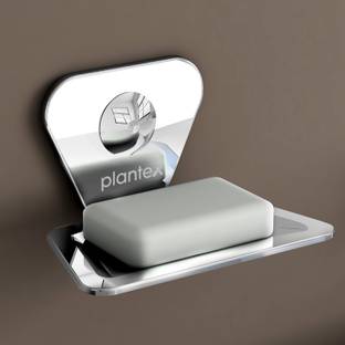 प्लांटेक्स Stainless Steel Soap Dish Stand for Bathroom & Kitchen/Soap Dish/Bathroom Accessories (Chrome - Pack of 1)