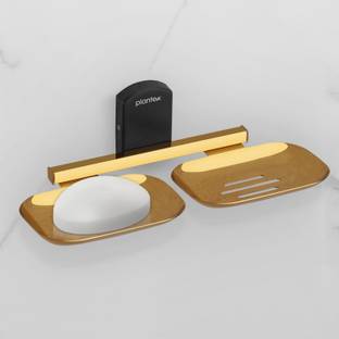 Plantex 304 Grade Stainless Steel Double Soap Dish/Stand/Soap Storage for Bathroom(Parv)