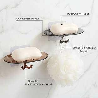 THE SR BRAND Soap Holder | Hanging Soap Dish for Bathroom & Toilet Drain Box Saving Soap Tray